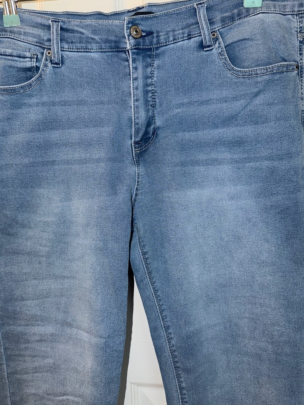 Curve Appeal Figure Flattering Light Wash Skinny Jeans Sz 14 - Picture 4 of 9